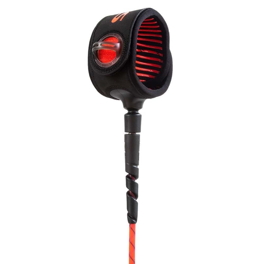 FCS Freedom Helix All Round Surf Leash (Black/Red, 7ft0)