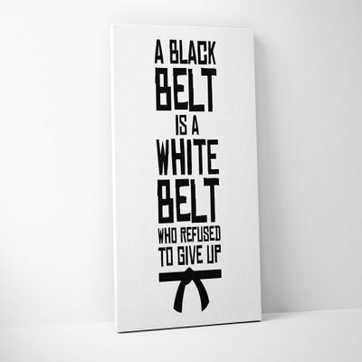 Damdekoli Black Belt Poster - V2 (16 x 20 Inches - Canvas)