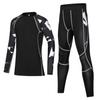 Echinodon Boys Girls Compression Set Kids Sports Base Layer Tights Athletic Underwear Top Leggings Set Black 22 view 2