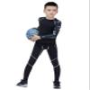 Echinodon Boys Girls Compression Set Kids Sports Base Layer Tights Athletic Underwear Top Leggings Set Black 22 view 3