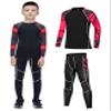 Echinodon Boys Girls Compression Set Kids Sports Base Layer Tights Athletic Underwear Top Leggings Set Red 30 view 1
