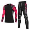 Echinodon Boys Girls Compression Set Kids Sports Base Layer Tights Athletic Underwear Top Leggings Set Red 30 view 2