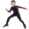 Echinodon Boys Girls Compression Set Kids Sports Base Layer Tights Athletic Underwear Top Leggings Set Red 30 view 3