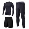 Echinodon Kids Thermal Base Layer Set Boys Girls Quick Dry Compression Top and Leggings Underwear Athletic Tights Set Black 24 view 1