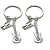 2Pcs Guitar Keychain, Guitar Lover Keychain, Guitar Keyring, Guitar Player Key chain, Music Lover Gift view 1