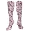 Almond Blossom Funny Compression Socks Women and Men,Ornamental Arrangement With Blooming Cherry Flowers Japan,Best for Circulation,Running,Athletic,Nurse,TravelDried Rose Pale Pink White- 19.8 inch view 1