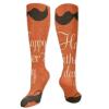 GULTMEE Fathers Day Funny Compression Socks Women and Men,Retro Composition With Mustache And,Best for Circulation,Running,Athletic,Nurse,TravelSeafoam Dark Orange And Black- 19.8 inch view 1