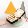Travel Velvet Jewelry Box with Mirror, Mini Gifts Case for Women Girls, Small Portable Organizer Boxes for Rings Earrings Necklaces Bracelets (Black) view 3