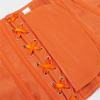 Kranchungel Womens Steampunk Leather Corset: Gothic Faux Leather Corsets Top Halloween Costumes Photoshoot for Cosplay Lovers Small Orange view 4