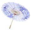 Cyrank Chinese Umbrella, Oiled Paper Umbrella with Solid Wood Handle for Wedding Parties Photography Cosplay(Blue) view 1