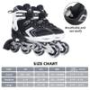 Nattork Adjustable Inline Skates for Kids,Boys Girls Roller Skates with Light up Wheels view 2