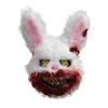 SHUILING Halloween Scary Mask - Bloody Plush Rabbit Headgear, Creepy Bunny Mask, Bear Masquerade Ball Cosplay Costume Props, Party Supplies and Decorations (Rabbit-A) view 1