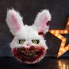SHUILING Halloween Scary Mask - Bloody Plush Rabbit Headgear, Creepy Bunny Mask, Bear Masquerade Ball Cosplay Costume Props, Party Supplies and Decorations (Rabbit-A) view 2
