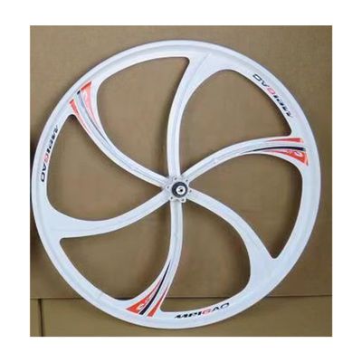 Bikes Magnesium Alloy Wheelset 26 Inch Double Wall Alloy Bicycle Rim Disc Brake Wheel Quick Release Sealed Bearing 7/8/9/10 Speed Cassette (Size : White_26")