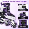 Nattork Adjustable Inline Skates for Kids,Boys Girls Roller Skates with Light up Wheels view 3