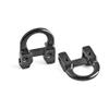ZSHJGJR 2pcs Archery Compound Bow D Loop Metal D Ring Hunting Shooting Target Accessories Release with Screwdriver Hunting Accessories Assist Applicable to Any Spreader (Black)