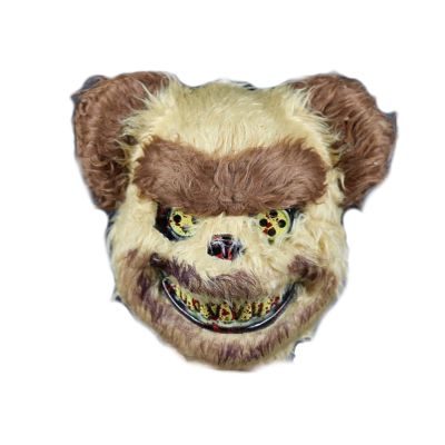 Halloween Scary Mask - Bloody Plush Rabbit Headgear, Creepy Bunny Mask, Bear Masquerade Ball Cosplay Costume Props, Party Supplies and Decorations (Bear-C)