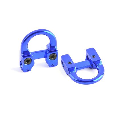 ZSHJGJR 2pcs Archery Compound Bow D Loop Metal D Ring Hunting Shooting Target Accessories Release with Screwdriver Hunting Accessories Assist Applicable to Any Spreader (Blue)