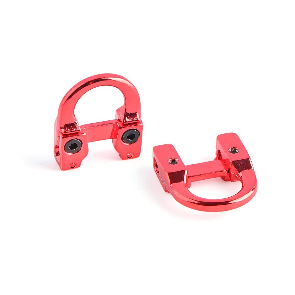 ZSHJGJR 2pcs Archery Compound Bow D Loop Metal D Ring Hunting Shooting Target Accessories Release with Screwdriver Hunting Accessories Assist Applicable to Any Spreader (Red)