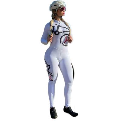CYTSH Triathlon Women's Long Sleeve Cycling Clothing Set Mountain Bike Clothing Cycling Wear Jumpsuit Long Pants (Color : 2, Size : 4XL)