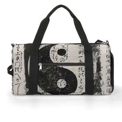 Yin Yang Sports Gym Bag With Shoes Compartment Lightweight Duffel Carryon Overnight Travel Pack