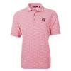 Cutter & Buck Men's Red Tampa Bay Buccaneers Virtue Eco Pique Botanical Print Polo view 1