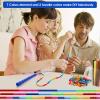Kingcolor Double Dutch 16 FT 2 Pack Long Jump Rope, Plastic Segmented Beaded DIY Rope, Suitable for Children and Adults, Long Enough for 5-6 Jumpers (Blue Style 2) view 4