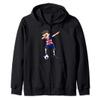 Dabbing Soccer Boy United Kingdom Soccer Fan Jersey UK Flag Zip Hoodie view 1