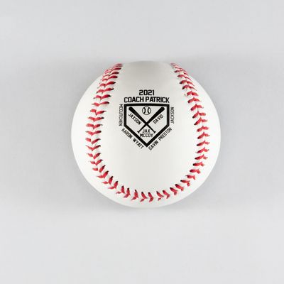 Buffalo Bottle Craft Personalized Baseball - Best Coach Gift, Official Size, Leather, 7.5 inches, 1 Set, 1 Piece, 1 Item