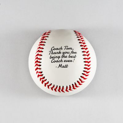 Buffalo Bottle Craft Personalized Baseball- Best Coach Printed Gift Personalized Practice Baseball- Official Size-Thanks Coach,Team Custom Design Leather Baseball Gift