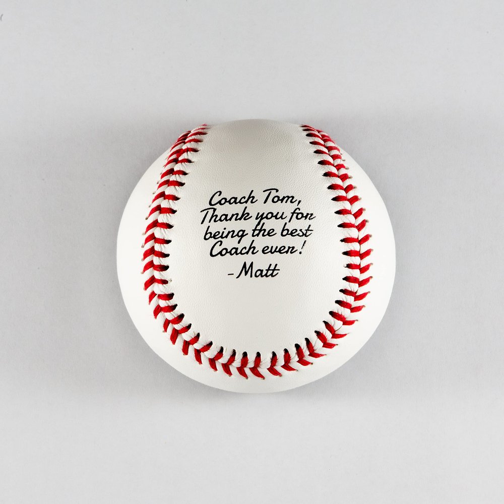 Buffalo Bottle Craft Personalized Baseball- Best Coach Printed Gift Personalized Practice Baseball- Official Size-Thanks Coach,Team Custom Design Leather Baseball Gift