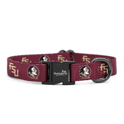 Florida State Seminoles Collars and Leashes | Officially Licensed | Adjustable-Fits All Pets! (Medium Collar)