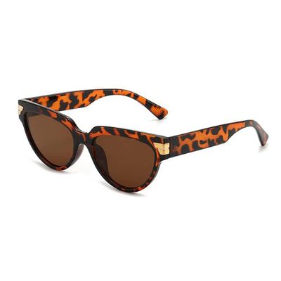 Angelastore Retro Triangle Sunglasses Jelly Color Rice Nails Sunglasses Street Style Concave Sunglasses (Tortoiseshell Frame Tea Flakes)