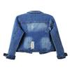 Snoly Women's Jean Buttons Ripped Denim Jackets Coats with Detachable Hood,Sherpa Fleece Linings And regular Jackets (MidBlue, Medium) view 2