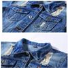 Snoly Women's Jean Buttons Ripped Denim Jackets Coats with Detachable Hood,Sherpa Fleece Linings And regular Jackets (MidBlue, Medium) view 3