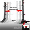 Adjustable Squat Barbell Rack, Portable Steel Bench Press, Sports Fitness Strength Training Equipment view 4