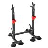 Adjustable Squat Barbell Rack, Bench Press Frame with 6 Large Round Bases, Multi-Function Weight Lifting Home Gym view 1