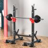 Adjustable Squat Barbell Rack, Bench Press Frame with 6 Large Round Bases, Multi-Function Weight Lifting Home Gym view 2