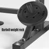 Adjustable Squat Barbell Rack, Bench Press Frame with 6 Large Round Bases, Multi-Function Weight Lifting Home Gym view 4
