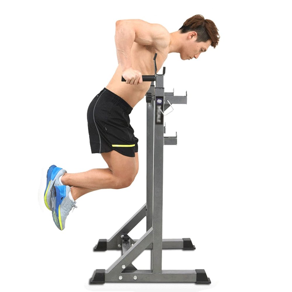 Adjustable Squat Barbell Rack, Steel Bench Press Frame, Multi-Function Weight Lifting Home Gym