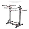 Adjustable Squat Barbell Rack, Steel Bench Press Frame, Multi-Function Weight Lifting Home Gym view 2