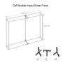 TheTerakart Golf Impact Screen - Flat Self-Standing Indoor Frame Corners,1" Frame Corners, Simulator Projection HD Screen (Corners with 300 x 400 cm Screen) view 2