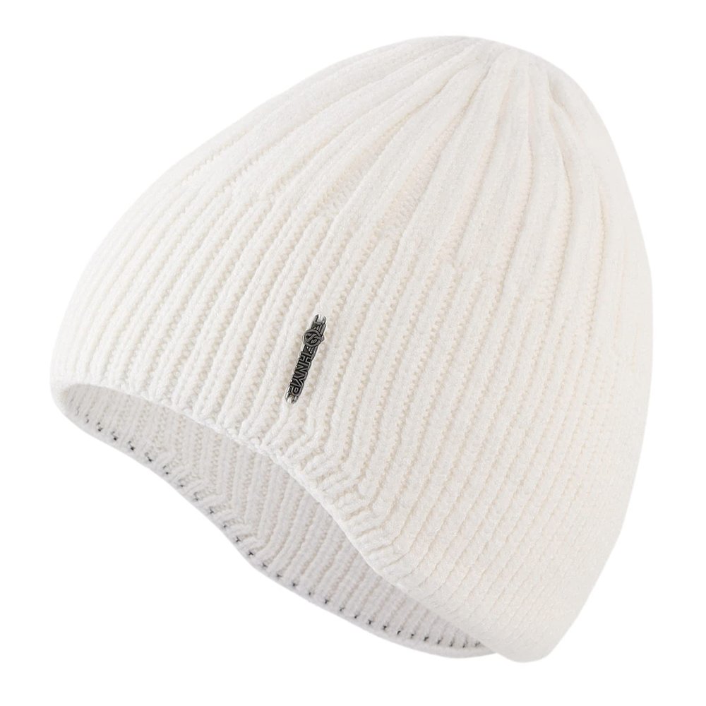Home Prefer Toddler Boys Winter Hat Kids Knit Beanie Hat Skull Hat Ears Covers (White)