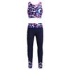 Hedmy 2PCS Kids Girls Digital Printed Sports Athletic Outfit Racer Back Crop Top and Pant Set for Workout Dance Gym Rose_Red 12 Years view 3