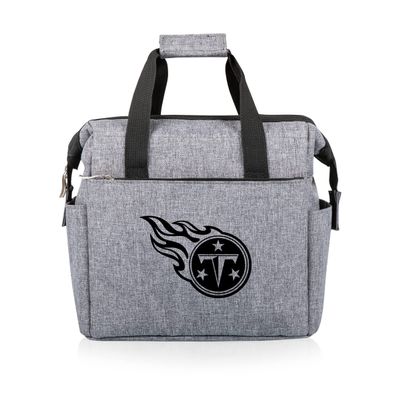 Picnic TIME NFL Tennessee Titans On The Go Lunch Bag - Soft Cooler Lunch Box - Insulated Lunch Bag, (Heathered Gray)