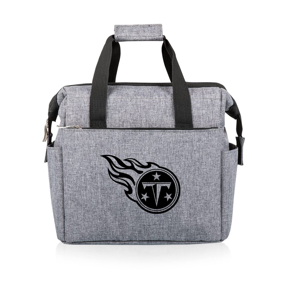 Picnic TIME NFL Tennessee Titans On The Go Lunch Bag - Soft Cooler Lunch Box - Insulated Lunch Bag, (Heathered Gray)
