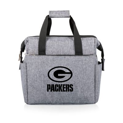 Picnic TIME NFL Green Bay Packers On The Go Lunch Bag - Soft Cooler Lunch Box - Insulated Lunch Bag, (Heathered Gray)
