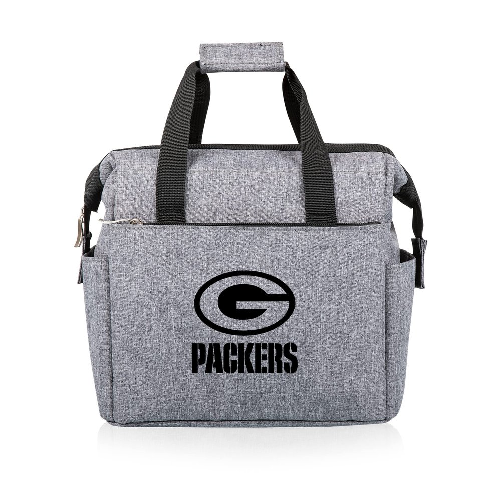 Picnic TIME NFL Green Bay Packers On The Go Lunch Bag - Soft Cooler Lunch Box - Insulated Lunch Bag, (Heathered Gray)