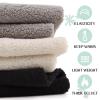 Fleece Warm Kids Scarf Thick Velvet Boys Girls Round Scarves Toddler Kids Winter Neck Warmer (White+Light Gray+Black, 1-7 Years) view 4