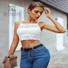 Avidlove Lace Bralette for Women Camisoles Racerback Double-Layered Crop Top (White, Medium) view 2